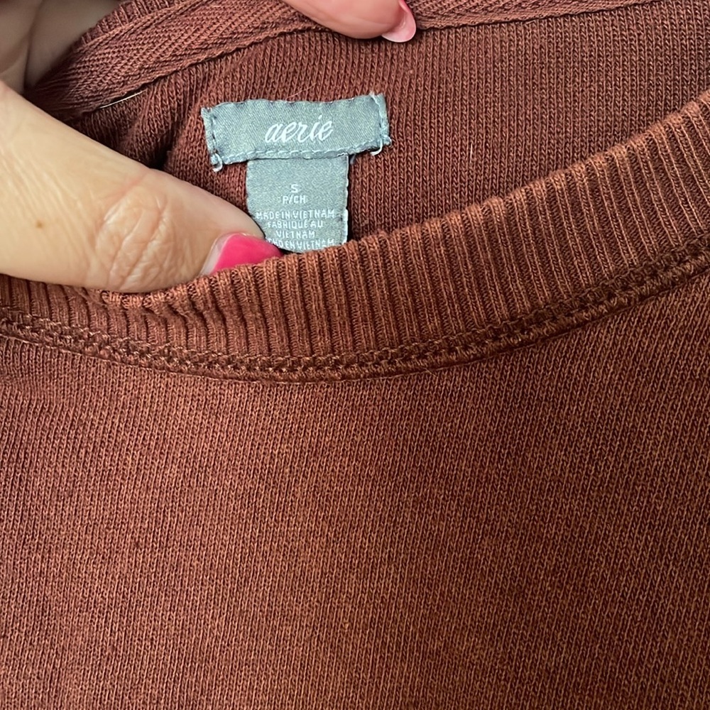 Aerie Rust Sweater Sz. Small - Picture 3 of 5